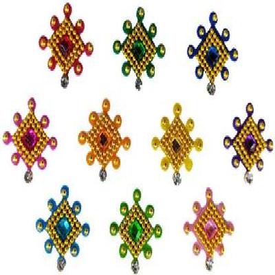 Comet Busters Orange Pink Square Bindi (5 mm) (BIN179)