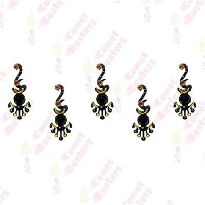 Comet Busters Round Velvet Hot Pink Bindi With Golden Border (8 Mm) (bin378)