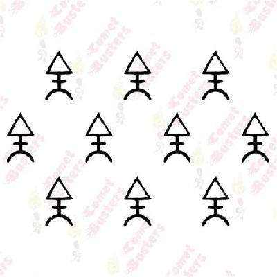 Comet Busters Traditional Black  Bindi (BIN365)