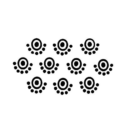 Comet Busters Traditional Om Black Bindi Sticker (BIN054)
