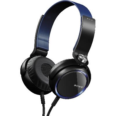 Sony Extra Bass On-Ear Headphones With Mic (Blue)