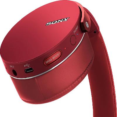 Sony Extra Bass Wireless Headphones (Red)