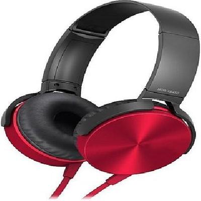 Sony MDR-XB450 On-Ear EXTRA BASS Headphones (Red)