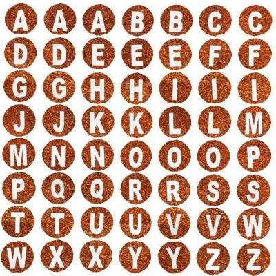 Uppercase Glitter Alphabet Stickers For Art 