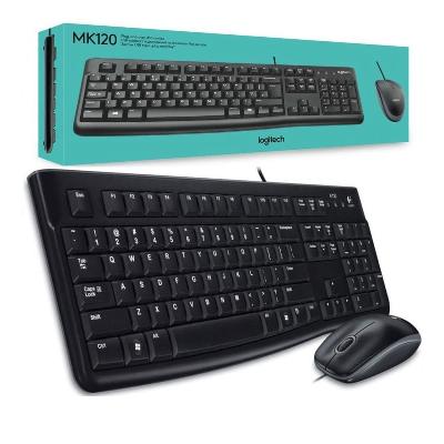Logitech Mk120 Wired Keyboard With Wired Optical Mouse Combo
