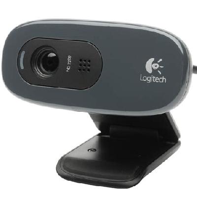 Logitech C270 HD Webcam, HD 720p 30fps, Widescreen HD Video Calling - Black