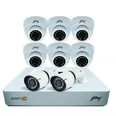 Godrej Security Solutions 8 Channel Full HD 1080P DVR (White)