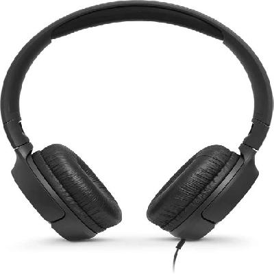 JBL Tune 500 Wired On Ear Headphones with Mic (Black)