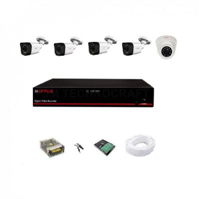 Cp Plus CCTV Full HD CP-UVR-0401E1 4CH DVR 01 Pcs   Cp plus HD CP-VCG-SD10L2 Dome IR CCTV Camera 3Pc