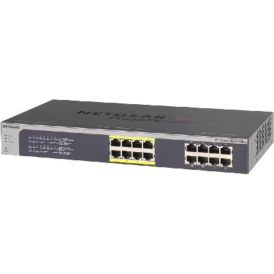 Netgear - 16 Ports 10 100 1000 Mbps. Gigabyte Network POE Switch