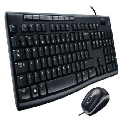 Logitech Mk200 Media Wired Keyboard And Mouse Combo (Black)
