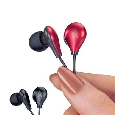 Fingers Droplets Wired Earphones With Angular Earbuds And Mic