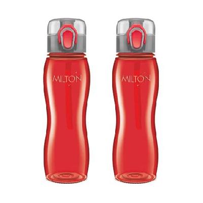 Milton Rave Unbreakable Water Bottle 750 ml Bottle Set of 2, RED