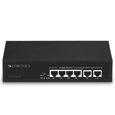 Zebronics ZEB-4PPM2UM POE Switch