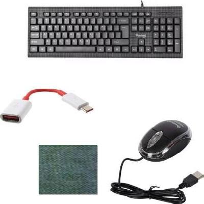 Quantum Qhmpl Usb Wired Keyboard Combo Set