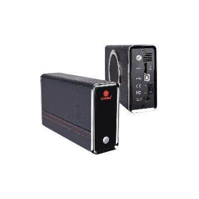 3.5 inch Coolmax CD390BKESATA USB 2.0  Esta HDD Enclosure Black Leather Supports unto 2TB