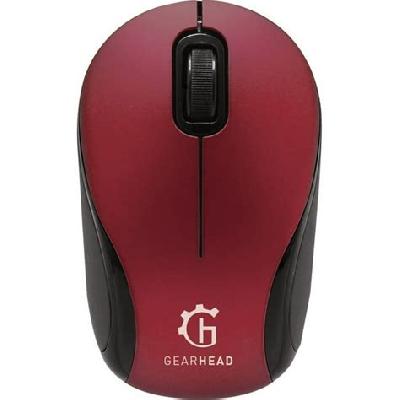 GearHead MBT9650RED 3-Button Bluetooth Wireless Optical Nano Scroll Mouse (Red)