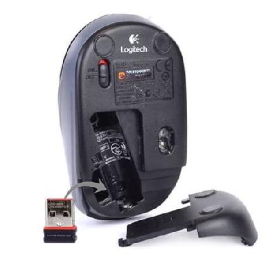 Logoed EVA002405 3-Button 2.4GHz Wireless USB Optical Scroll Square Mouse with Nano USB Receiver