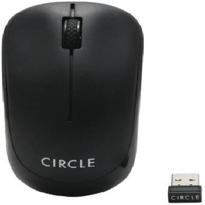 Circle 1200 DPI 10M Superb Optical Wireless Mouse (Black)