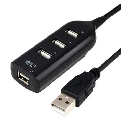 Usb Hub, 4 Ports, Pocket Sized, Plug 