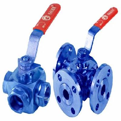 3 Way Ball Valve ( Screwed  Flanged End)