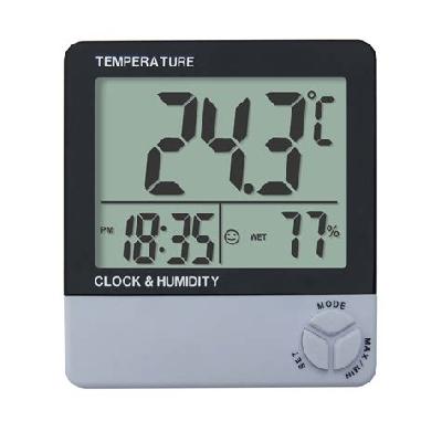 Digital Thermo Hygrometer With Clock