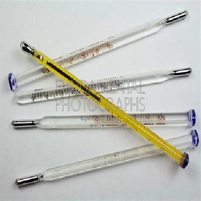 Mercury Red Alcohol Filled Glass Thermometers
