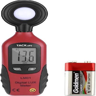 Digital Light Meter, Range up to 20,000 FC or 200,000 LUX