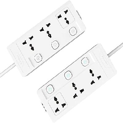 Cablet Extension Board - 3 Way Single Switch - 1.8m Cord Length