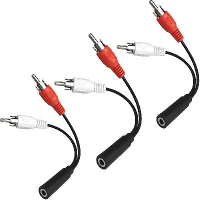 3.5mm Stereo Female To 2 RCA Cable