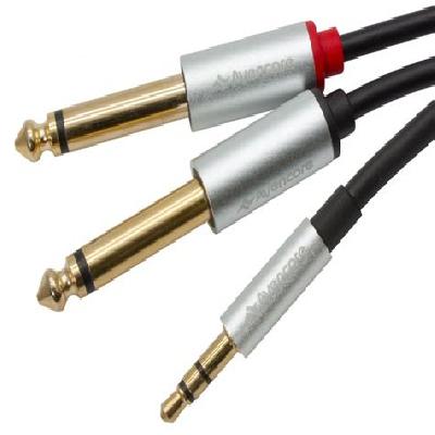 3.5mm Stereo To Dual 6.5mm P38 Mono Cable