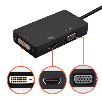Mini DisplayPort To HDMI,DVI,And VGA Converter