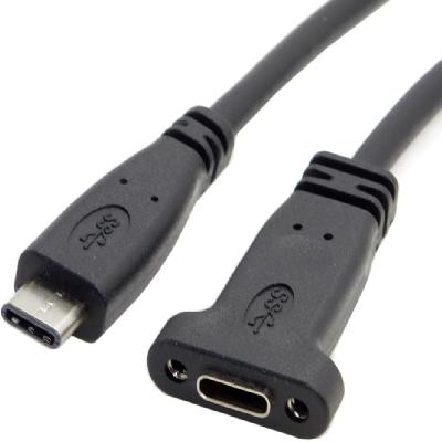 Screw Type USB Male To Female Panel Mount Cable