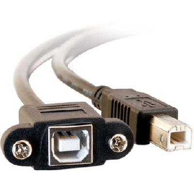 USB Male To Female Panel Mount Cable 1.5 Meter
