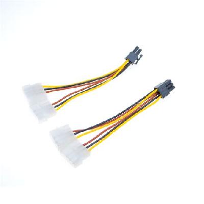 6p Male To Dual 4p Male Power Cable