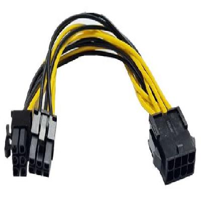 8p Female To Dual 6p Male Power Cable