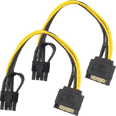 8P MALE TO DUAL SATA MALE CABLE