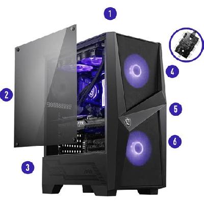 MSI MAG Forge 100M Mid Tower Gaming PC Case