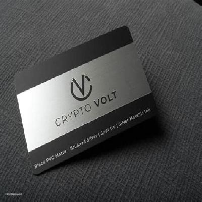 PVC Brush Silver Visiting Card