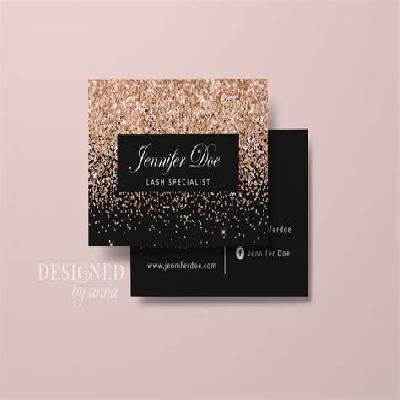 PVC Gold Silver Glitter Visiting Card