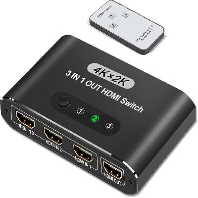 3 In 1 Out 4K HDMI Switch