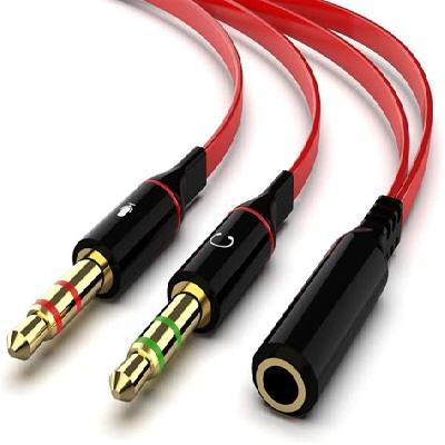 Headphone Splitter Cable with Mic