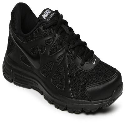 Plain Black Sports Shoes