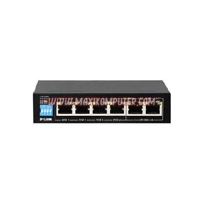 DES-F1006P-E 250M 6-Port 10 100 Switch With 4 PoE Ports And 2 Uplink Ports