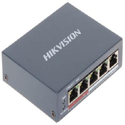 HIKVISION Elvy DS-3E0105P-E PoE Injector Switch 5 Ports (1 Uplink, 4 PoE) 10 100 Mbps