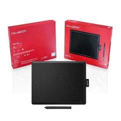 WACOM One by CTL-672 K0-CX Medium 8.5-inch x 5.3-inch Graphic Tablet (Red and Black)