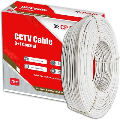 CP Plus Copper Coaxial Cable 90m (White)
