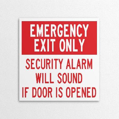 A6 Size Security System Warning Decal