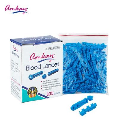 Blood Lancet Round Plastic