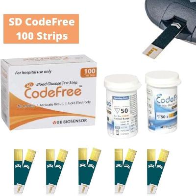 Code Free Blood Sugar Strips Pack Of 100 Pcs
